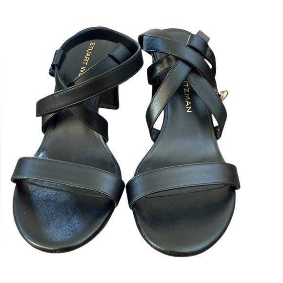Stuart Weitzman Maven Block 85 Black Sandals – Sz 8.5B
